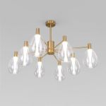 Умный потолочный светильник со стеклянными плафонами 60175/8 латунь Smart