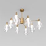 Умный потолочный светильник со стеклянными плафонами 60175/8 латунь Smart