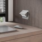 W8074065/ Выдвижной блок (Лючок) на 4 модуля (серебряный) W8074065