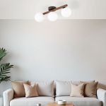 Потолочный светильник со стеклянными плафонами 10269 Estera Wood