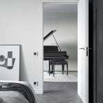 Рамка из поликарбоната на 1 пост Split белый/черный, soft-touch W0013068