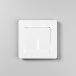 Рамка из поликарбоната на 1 пост Split белый/черный, soft-touch W0013068