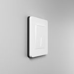 Рамка из поликарбоната на 1 пост Split белый/черный, soft-touch W0013068