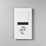 Рамка из поликарбоната на 2 поста Split белый/черный, soft-touch W0023068