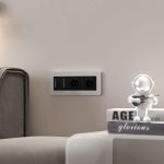 Рамка из поликарбоната на 3 поста Split белый/черный, soft-touch W0033068