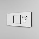 Рамка из поликарбоната на 3 поста Split белый/черный, soft-touch W0033068