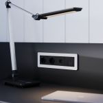 Рамка из поликарбоната на 4 поста Split белый/черный, soft-touch W0043068