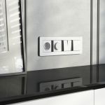 Рамка из поликарбоната на 4 поста Split белый/черный, soft-touch W0043068