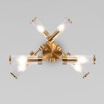 Умный потолочный светильник со стеклянными плафонами 60166/6 латунь