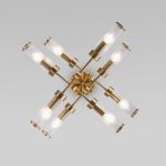 Умный потолочный светильник со стеклянными плафонами 60166/8 латунь