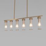 Умный потолочный светильник со стеклянными плафонами 60166 латунь