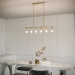 Умный потолочный светильник со стеклянными плафонами 60166 латунь