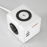 Розеточный блок 3-местный + 3×USB + беспроводная зарядка W6513501