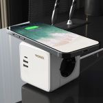 Розеточный блок 3-местный + 3×USB + беспроводная зарядка W6513501