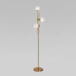 Напольный светильник со стеклянными плафонами 01383/3 латунь