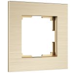 Рамка из металла на 1 пост АluMax шампань алюминий W0013511