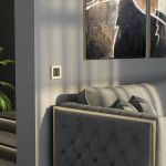 Рамка из металла на 1 пост АluMax шампань алюминий W0013511