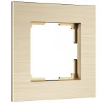 Рамка из металла на 1 пост АluMax шампань алюминий W0013511