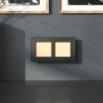 Рамка из металла на 2 поста АluMax черный алюминий W0023508