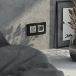 Рамка из металла на 2 поста АluMax черный алюминий W0023508