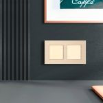 Рамка из металла на 2 поста АluMax шампань алюминий W0023511