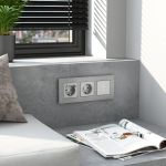 Рамка из металла на 3 поста АluMax алюминий W0033506