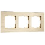 Рамка из металла на 3 поста АluMax шампань алюминий W0033511