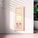 Рамка из металла на 3 поста АluMax шампань алюминий W0033511