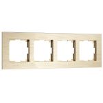 Рамка из металла на 4 поста АluMax шампань алюминий W0043511