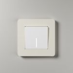 Рамка из поликарбоната на 1 пост Split айвори/белый, soft-touch W0013066