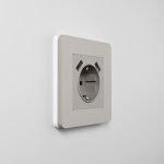 Рамка из поликарбоната на 1 пост Split дымчатый/белый, soft-touch W0013067