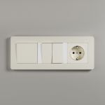 Рамка из поликарбоната на 3 поста Split айвори/белый, soft-touch W0033066