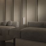 Рамка из поликарбоната на 4 поста Split айвори/белый, soft-touch W0043066