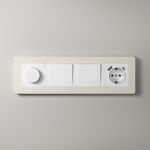 Рамка из поликарбоната на 4 поста Split айвори/белый, soft-touch W0043066