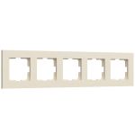 Рамка из поликарбоната на 5 постов Slab айвори софт W0052962