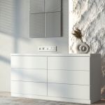 Рамка из поликарбоната на 5 постов Slab белый софт W0052961