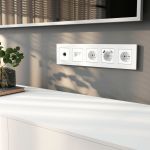 Рамка из поликарбоната на 5 постов Slab белый софт W0052961