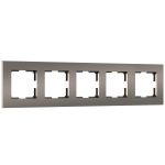 Рамка из поликарбоната на 5 постов Slab бронза софт W0052963