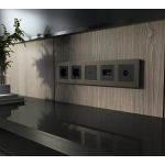 Рамка из поликарбоната на 5 постов Slab бронза софт W0052963