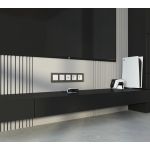 Рамка из поликарбоната на 5 постов Slab бронза софт W0052963