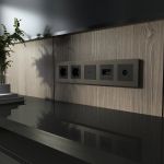 Рамка из поликарбоната на 5 постов Slab бронза софт W0052963