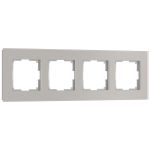 Рамка из стекла на 4 поста Senso дымчатый soft-touch W0043117