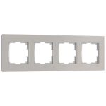 Рамка из стекла на 4 поста Senso дымчатый soft-touch W0043117