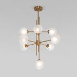 Умный потолочный светильник cо стеклянными плафонами 50383 латунь