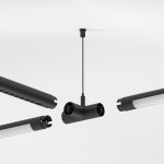 Module System Набор для подвеса Т-образный с питанием (черный) 85189/00