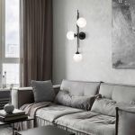 Настенный светильник со стеклянными плафонами 50383/3 черный