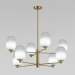 Потолочный светильник со стеклянными плафонами 60161/8 латунь