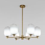 Потолочный светильник со стеклянными плафонами 60161/6 латунь