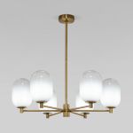 Потолочный светильник со стеклянными плафонами 60161/6 латунь