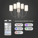 Умная подвесная люстра 60164/6 никель